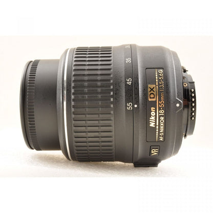 【中古】Nikon D5200 24.1MP Black デジタル一眼レフカメラ+Nikon AF-S DX 18-55mm f3.5-5.6G VR 交換レンズ 約1430ショット