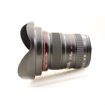 【中古】Canon EF 17-40mm F4L USM Canon EFマウント用 カメラ交換レンズ キヤノン , フード付き