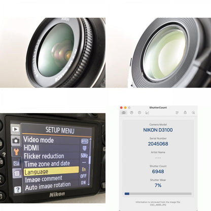 【中古】Nikon D3100 18-55mm 55-300mm ダブルズームキット デジタル一眼レフ カメラ 交換レンズ ニコン シャッター回数 : 約6950ショット
