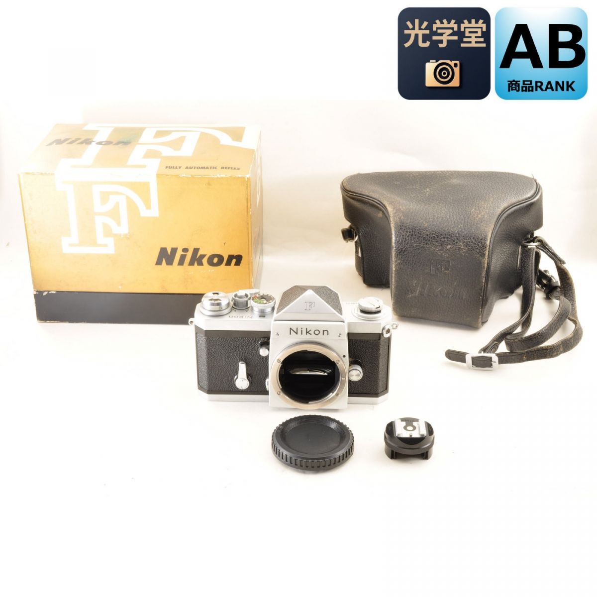 Nikon F Eye Level Silver 35mm SLR Film Camera /Box,Case SN678xxxx*Exc+5* #4263