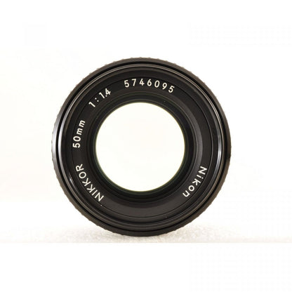 Nikon Ai-S Ais NIKKOR 50mm F/1.4 Prime MF Lens w/Hood HS-9 *Near Mint* #4646