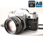 【中古】Canon AE-1 シルバーフィルムカメラ + FD 50mm F1.4 S.S.C. 単焦点レンズ