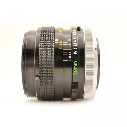 【中古】Canon AE-1 シルバーフィルムカメラ + FD 50mm F1.4 S.S.C. 単焦点レンズ