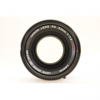 【中古】Canon AE-1 シルバーフィルムカメラ + FD 50mm F1.4 S.S.C. 単焦点レンズ