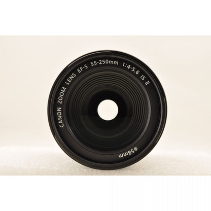 【中古】Canon EF-S 55-250mm F4-5.6 IS II 望遠ズームレンズ 第2世代