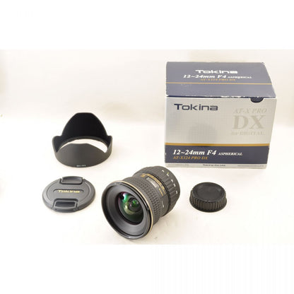 【中古】Tokina AF 12-24mm F4 AT-X Pro DX 超広角ズームレンズ Nikon Fマウント BOX