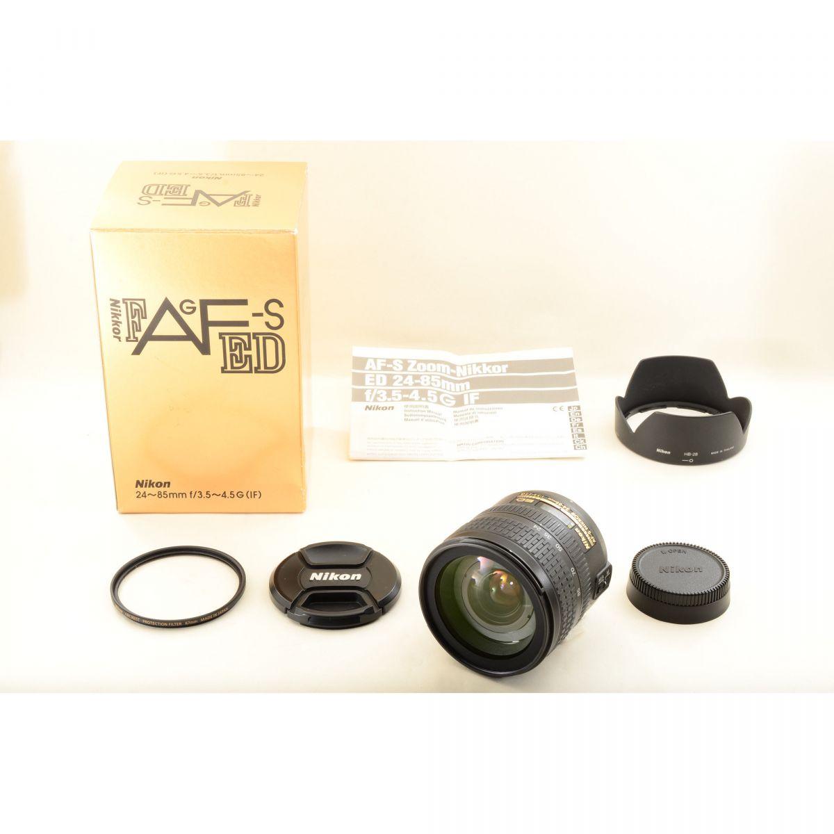 【中古】Nikon AF-S 24-85mm f/3.5-4.5 G ED 元箱 フード ズーム カメラレンズ 交換レンズ ニコン