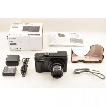 【中古】Panasonic LUMIX TZ95D コンパクト デジタルカメラ ブラック 元箱 ケース デジカメ パナソニック