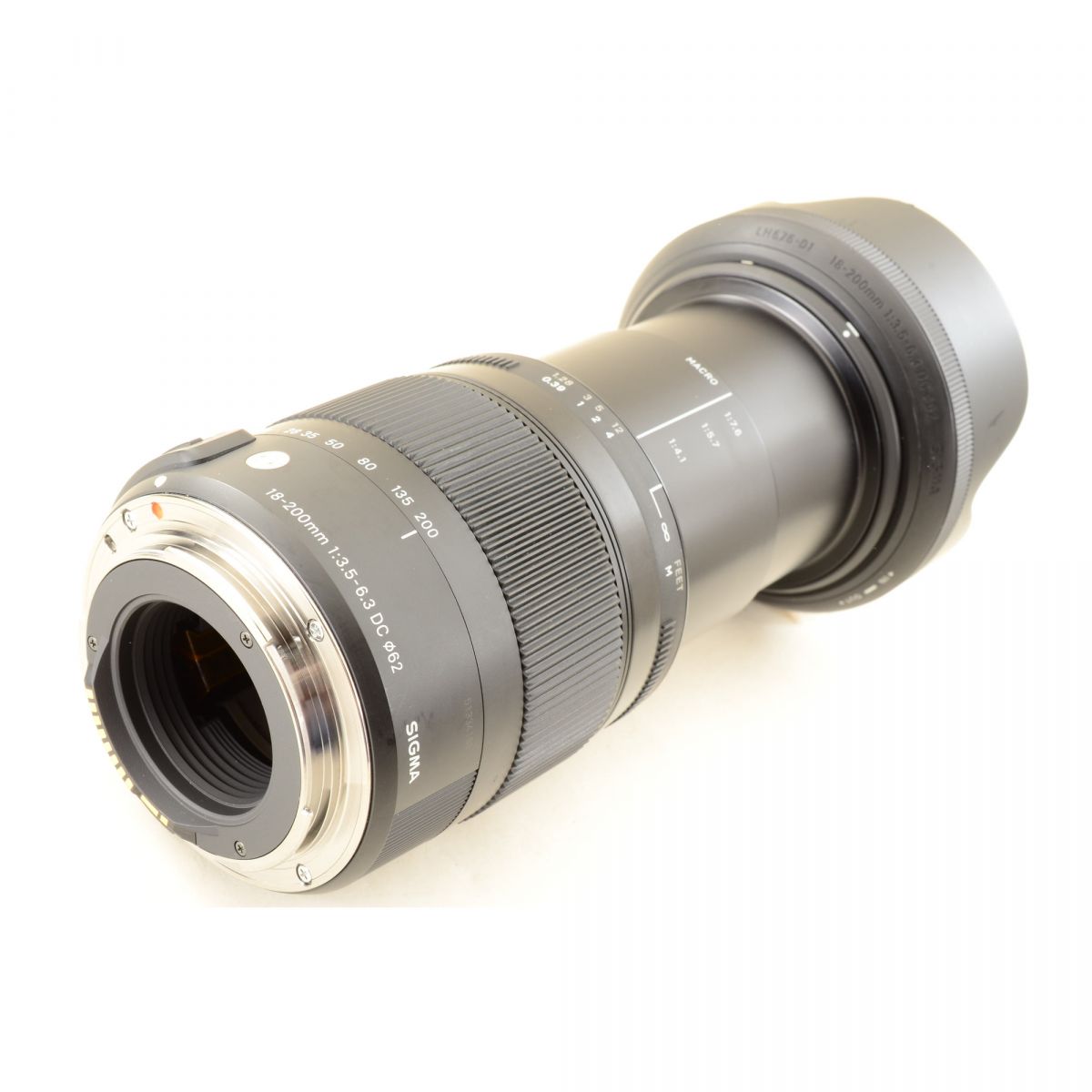 【中古】Sigma 18-200mm F3.5-6.3 DC MACRO OS HSM Contemporary キヤノンEF用 フード付 ズーム カメラレンズ 交換レンズ シグマ