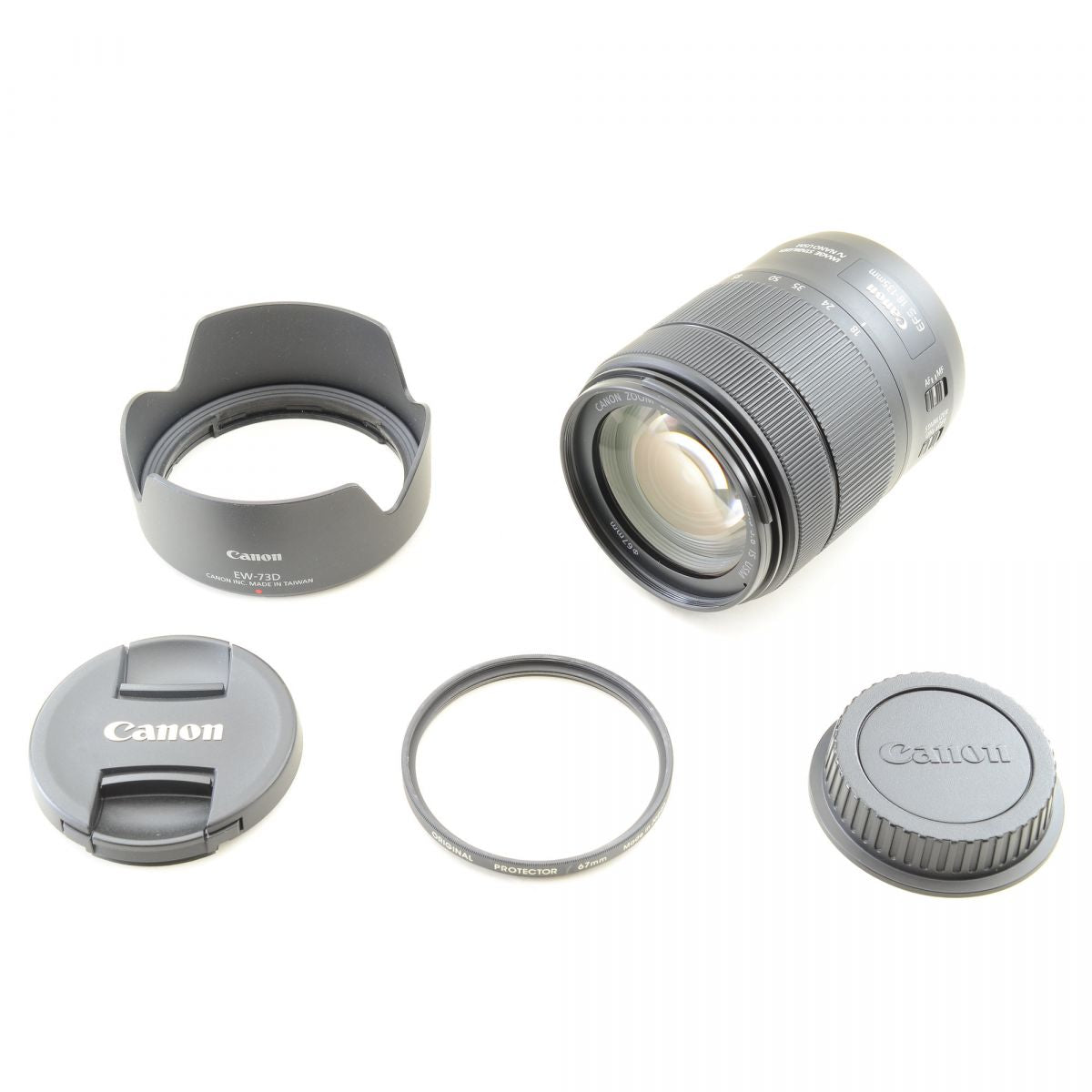 【中古】Canon EF-S 18-135mm F3.5-5.6 IS USM ズーム カメラレンズ 交換レンズ フード付 キヤノン