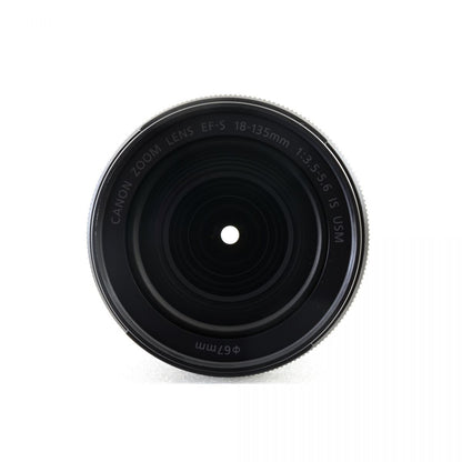 【中古】Canon EF-S 18-135mm F3.5-5.6 IS USM ズーム カメラレンズ 交換レンズ フード付 キヤノン