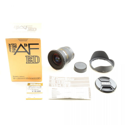 【中古】Nikon AF 18-35mm f/3.5-4.5D ED ズーム カメラレンズ 交換レンズ フード 元箱付 ニコン