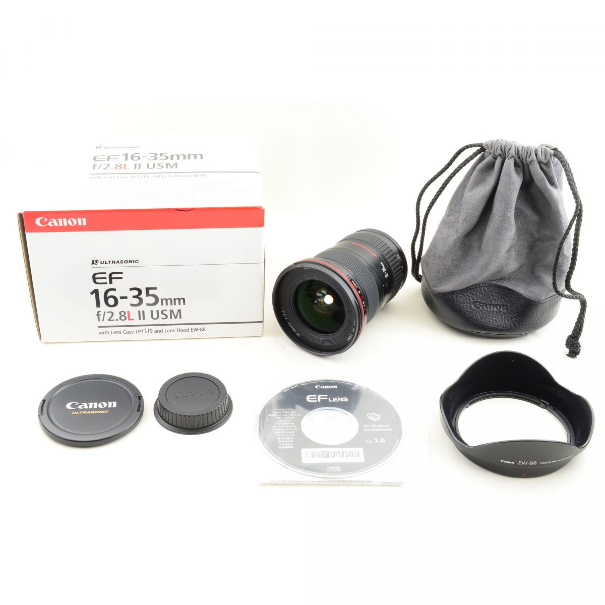 【中古】Canon EF 16-35mm f/2.8L II USM 大口径広角ズームレンズ 元箱 フード付 キヤノン