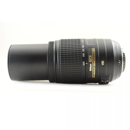 【中古】Nikon AF-S DX NIKKOR 55-300mm f/4.5-5.6G ED VR 望遠ズームレンズ フード付 ニコン