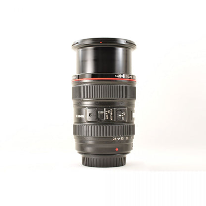 【中古】Canon EF 24-105mm f/4L IS USM ズーム 元箱 フード カメラレンズ 交換レンズ キャノン
