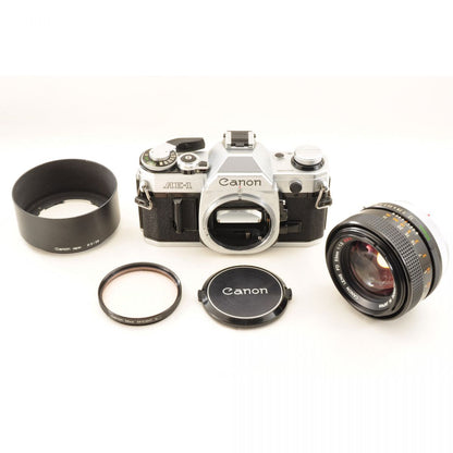 【中古】Canon AE-1 シルバー フィルムカメラ FD 55mm f/1.2 単焦点 キャノン