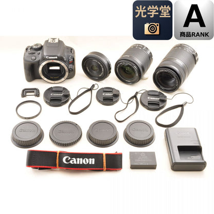 【中古】Canon EOS Kiss X7 デジタルカメラ 三本レンズセット 一眼レフ キャノン