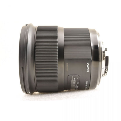 【中古】Sigma 24mm f/1.4 DG HSM Art ニコンFマウント用 フード付 単焦点 カメラレンズ 交換レンズ シグマ