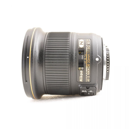 【中古】Nikon AF-S NIKKOR 20mm f/1.8G ED 20mm f/1.8G 単焦点 カメラレンズ 交換レンズ フード付 ニコン