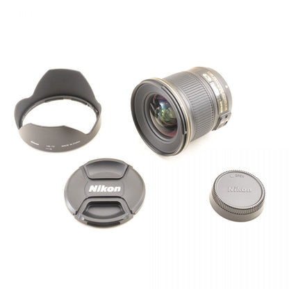 【中古】Nikon AF-S NIKKOR 20mm f/1.8G ED 20mm f/1.8G 単焦点 カメラレンズ 交換レンズ フード付 ニコン