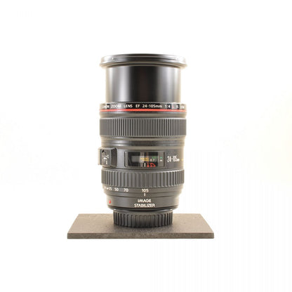 【中古】Canon EF 24-105mm f/4L IS USM ズーム カメラレンズ 交換レンズ フード付 キヤノン