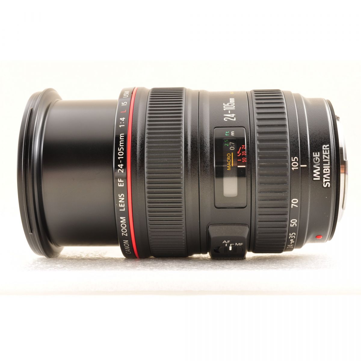 【中古】Canon EF 24-105mm f/4L IS USM ズーム カメラレンズ 交換レンズ フード付 キヤノン