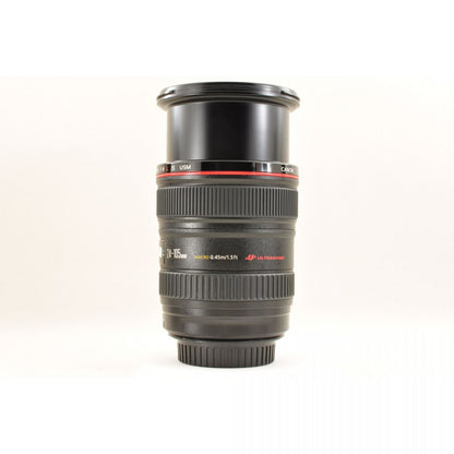 【中古】Canon EF 24-105mm f/4L IS USM ズーム カメラレンズ 交換レンズ フード付 キヤノン