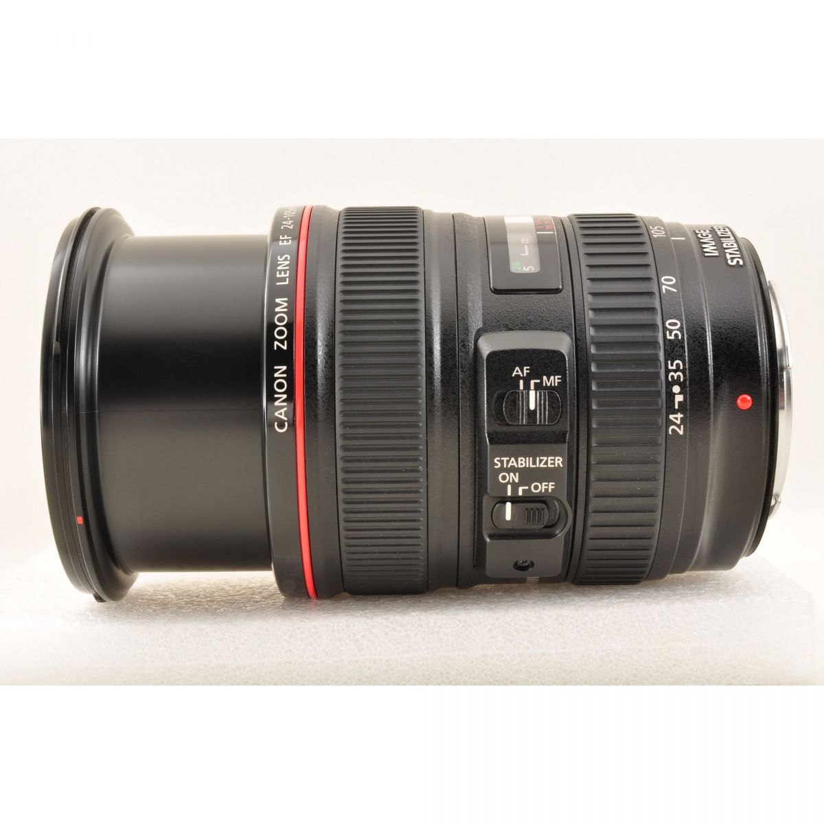 【中古】Canon EF 24-105mm f/4L IS USM ズーム カメラレンズ 交換レンズ フード付 キヤノン
