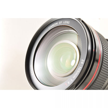 【中古】Canon EF 24-105mm f/4L IS USM ズーム カメラレンズ 交換レンズ フード付 キヤノン