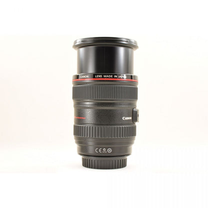 【中古】Canon EF 24-105mm f/4L IS USM ズーム カメラレンズ 交換レンズ フード付 キヤノン