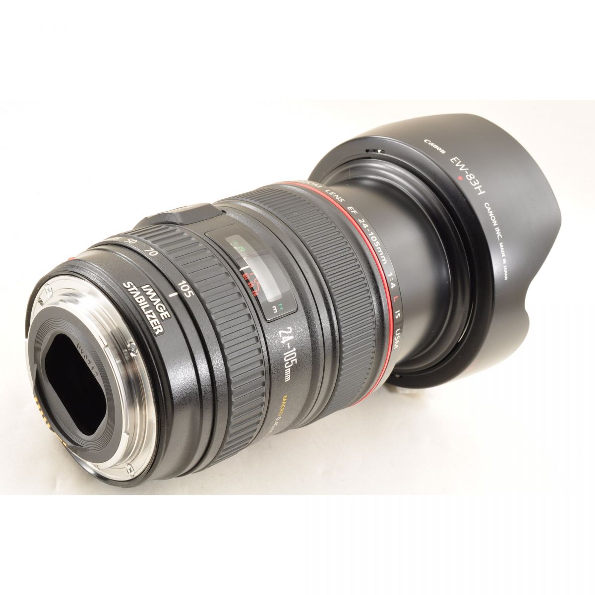 【中古】Canon EF 24-105mm f/4L IS USM ズーム カメラレンズ 交換レンズ フード付 キヤノン
