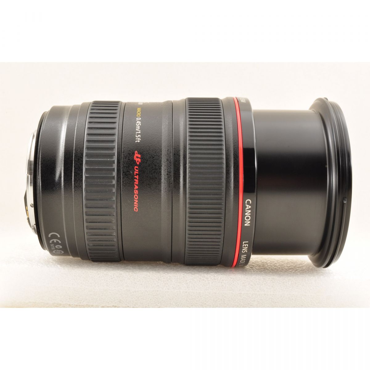 【中古】Canon EF 24-105mm f/4L IS USM ズーム カメラレンズ 交換レンズ フード付 キヤノン