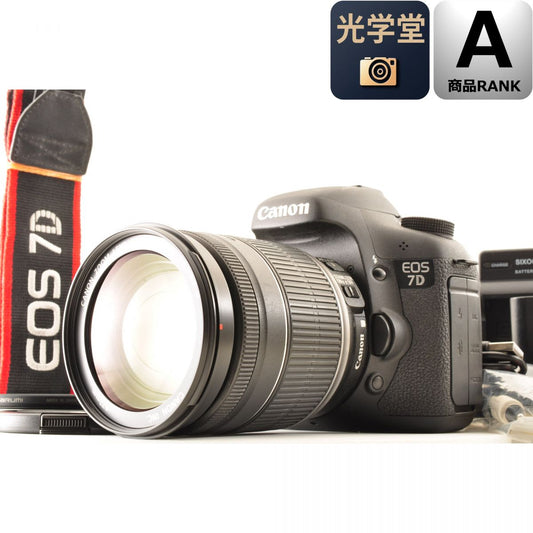 【中古】Canon EOS 7D EF-S 18-200mm f/3.5-5.6 IS 18.0MP ズームレンズ セット 一眼レフ デジタルカメラ キヤノン