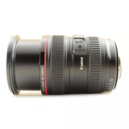 【中古】Canon EF 24-105mm f/4L IS USM ズーム カメラレンズ 交換レンズ フード付 キヤノン