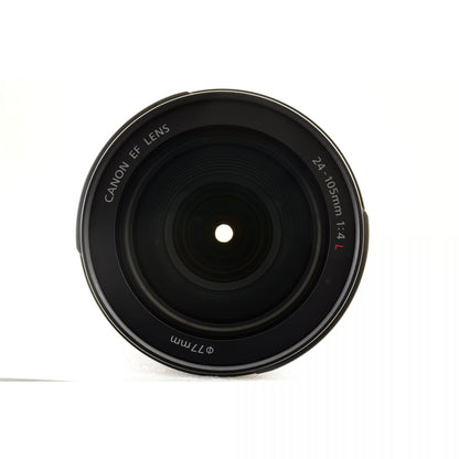 【中古】Canon EF 24-105mm f/4L IS USM ズーム カメラレンズ 交換レンズ フード付 キヤノン