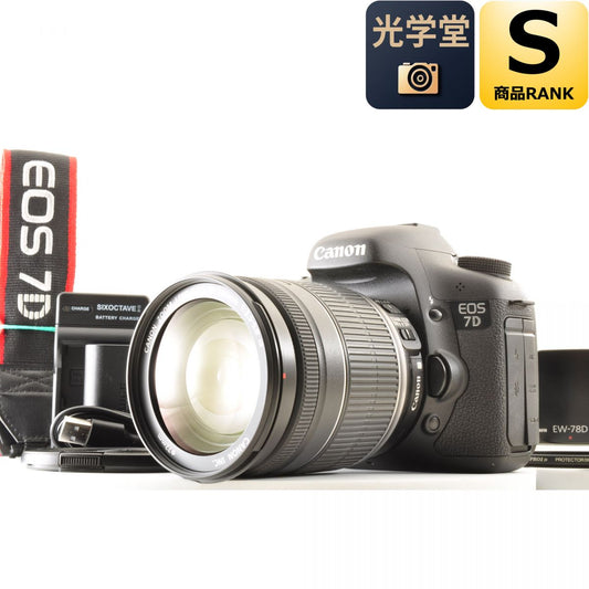 【中古】Canon EOS 7D EF-S 18-200mm f/3.5-5.6 IS 18.0MP ブラック 一眼レフ キヤノン