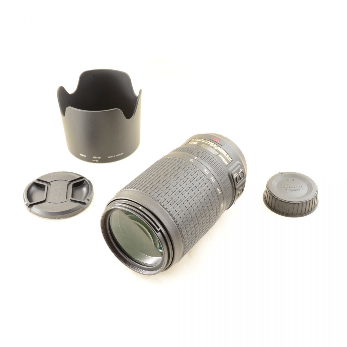 【中古】Nikon AF-S 70-300mm f/4.5-5.6G ED VR 望遠ズームレンズ フード付 ニコン