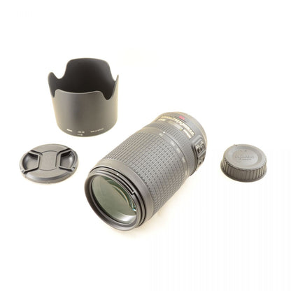 【中古】Nikon AF-S 70-300mm f/4.5-5.6G ED VR 望遠ズームレンズ フード付 ニコン