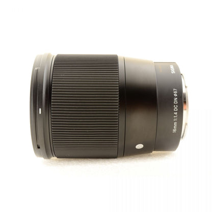 【中古】SIGMA 16mm F1.4 DC DN Contemporary ソニーEマウント用 フード付 シグマ