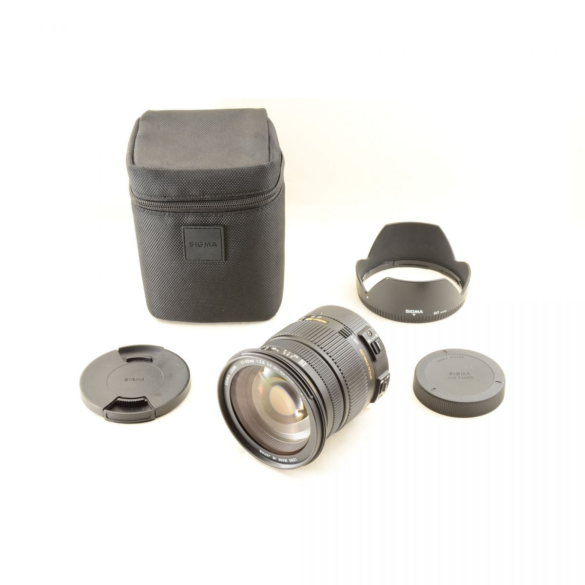 【中古】SIGMA 17-50mm F2.8 EX DC OS HSM キヤノンEFマウント用 元箱 ケース付 シグマ