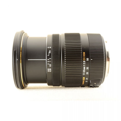 【中古】SIGMA 17-50mm F2.8 EX DC OS HSM キヤノンEFマウント用 元箱 ケース付 シグマ