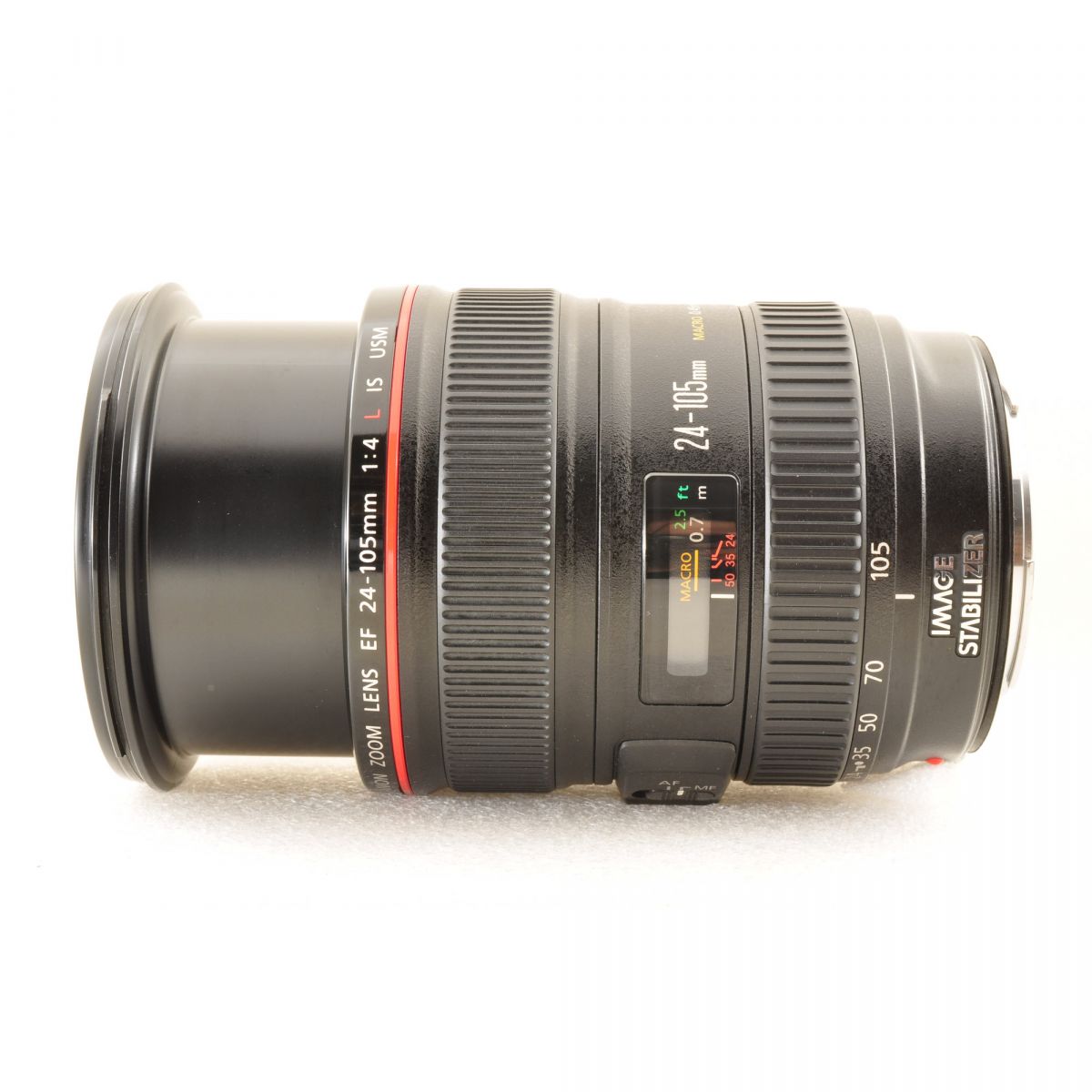 【中古】Canon EF 24-105mm f/4L IS USM ズーム カメラレンズ 交換レンズ フード付 キヤノン