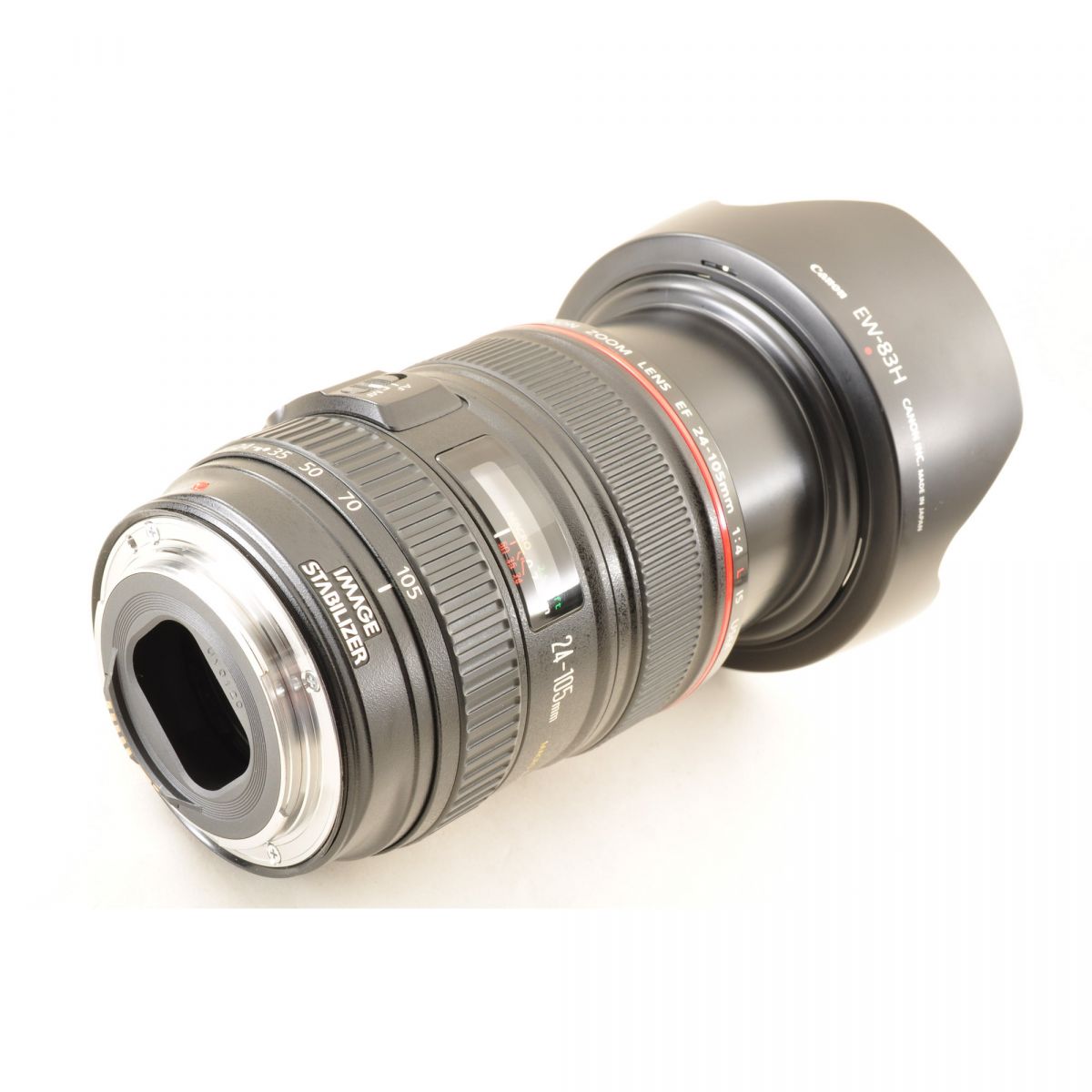 【中古】Canon EF 24-105mm f/4L IS USM ズーム カメラレンズ 交換レンズ フード付 キヤノン