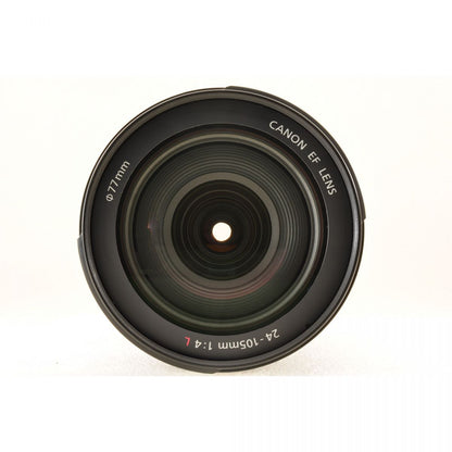 【中古】Canon EF 24-105mm f/4L IS USM ズーム カメラレンズ 交換レンズ フード付 キヤノン