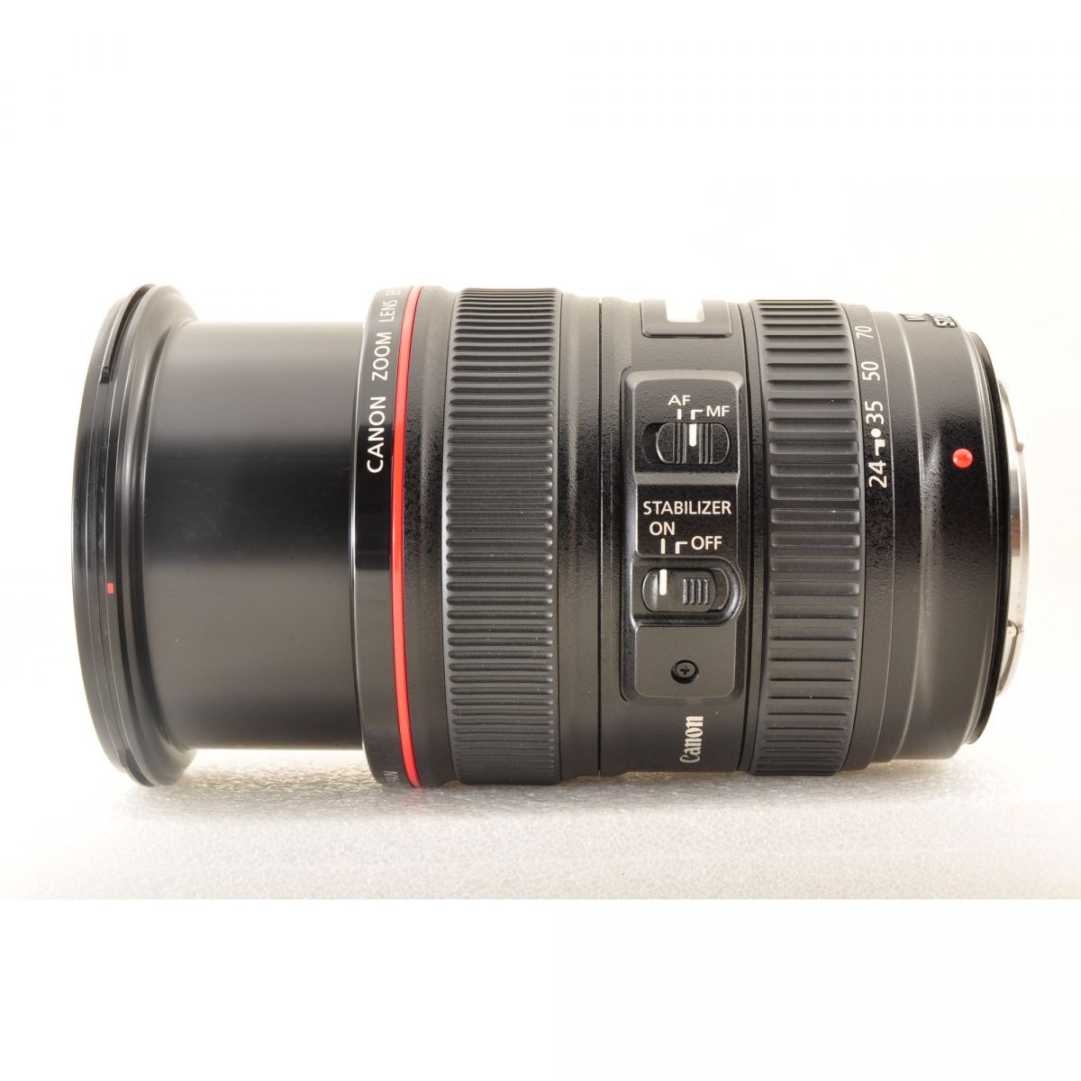【中古】Canon EF 24-105mm f/4L IS USM ズーム カメラレンズ 交換レンズ フード付 キヤノン