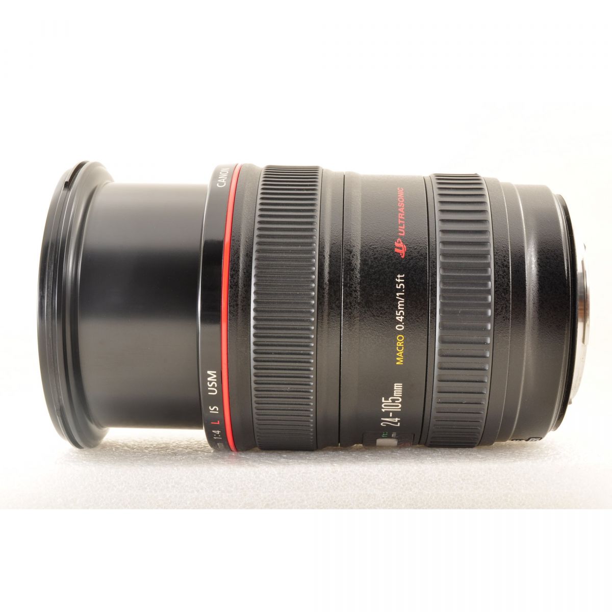 【中古】Canon EF 24-105mm f/4L IS USM ズーム カメラレンズ 交換レンズ フード付 キヤノン