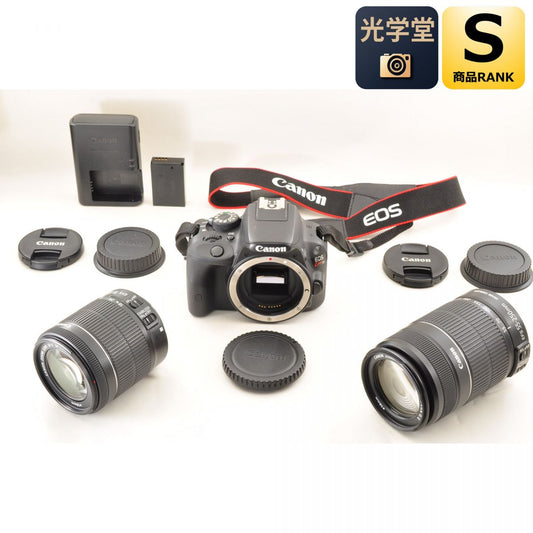 【中古】Canon EOS Kiss X7 18-55mm 55-250mm 一眼レフ デジタルカメラ キヤノン