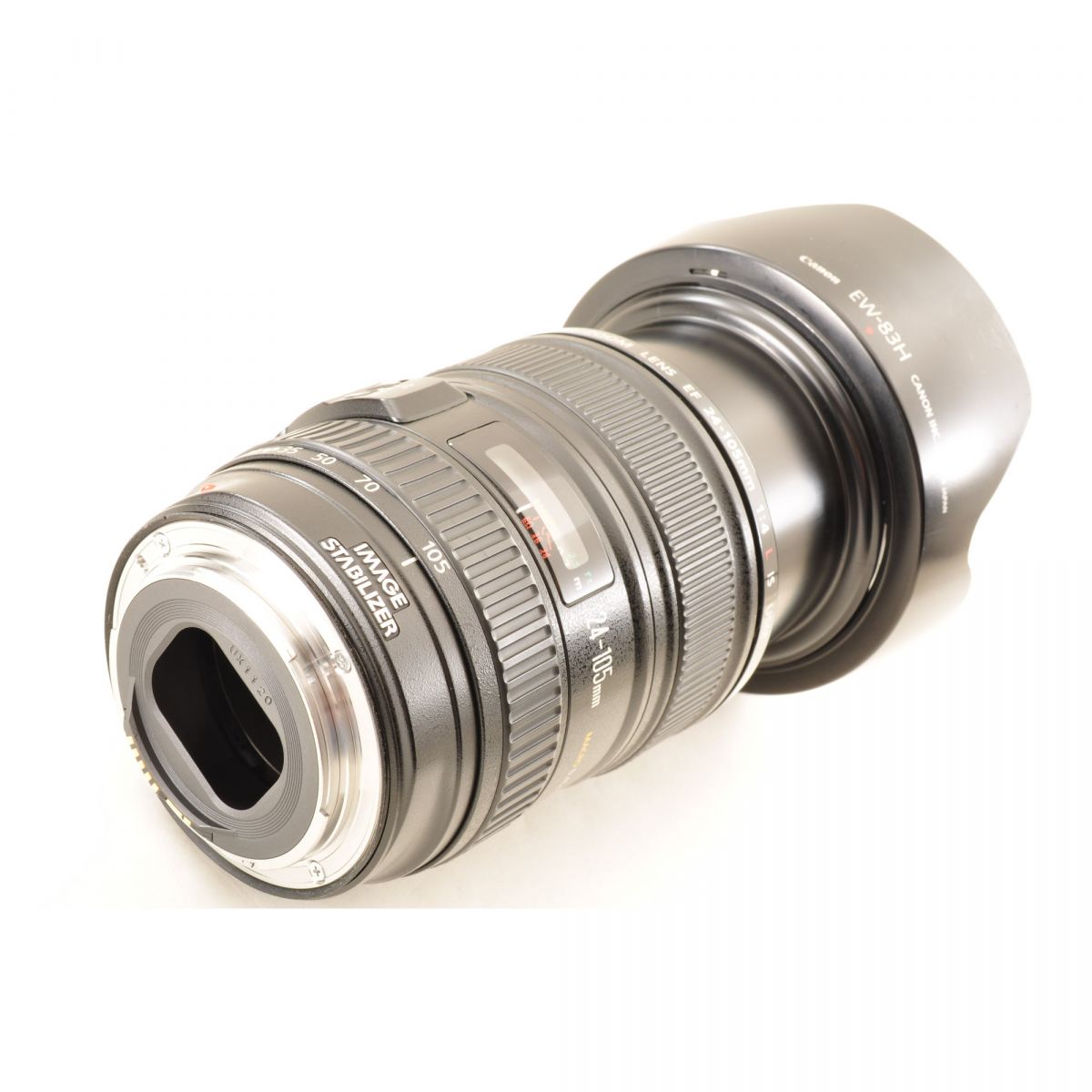 【中古】Canon EF 24-105mm f/4L IS USM ズーム カメラレンズ 交換レンズ フード付 キヤノン