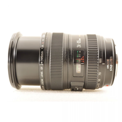 【中古】Canon EF 24-105mm f/4L IS USM ズーム カメラレンズ 交換レンズ フード付 キヤノン