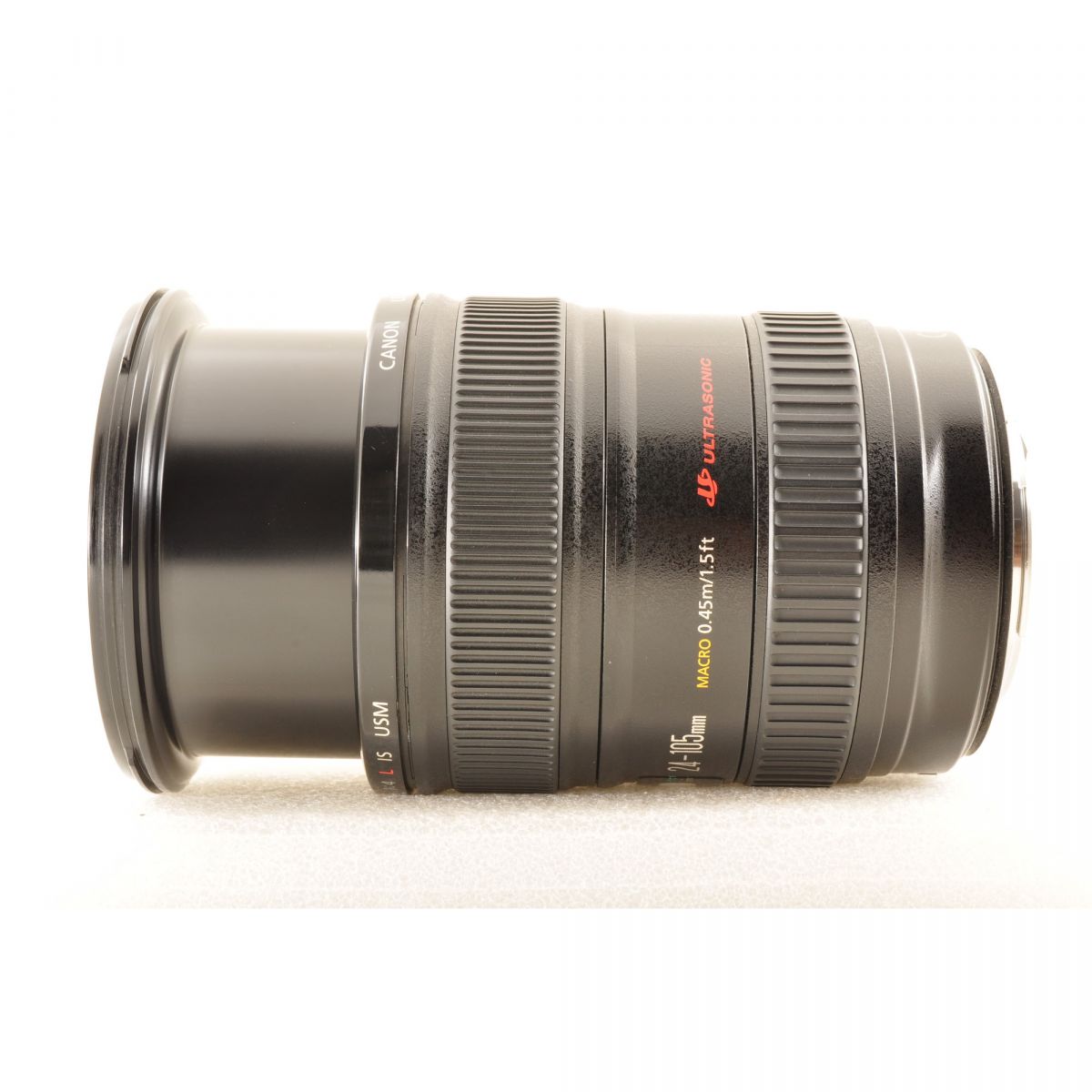 【中古】Canon EF 24-105mm f/4L IS USM ズーム カメラレンズ 交換レンズ フード付 キヤノン